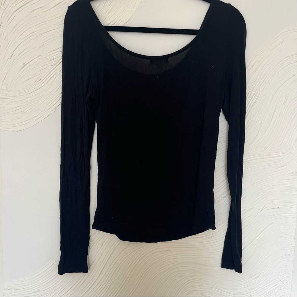 Nordstrom Open Edit Super soft black longsleeve